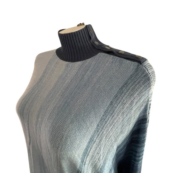 GILI Blue Ombre Pullover Batwing Sweater - Picture 5 of 7